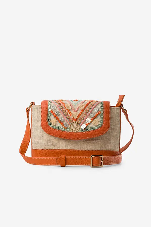 Lucky Orange : Sling Bag - Handcrafted - Fizzy Goblet