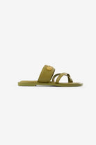 Mehndi : Kolha Flats - Olive - Fizzy Goblet - Handcrafted - Indian 