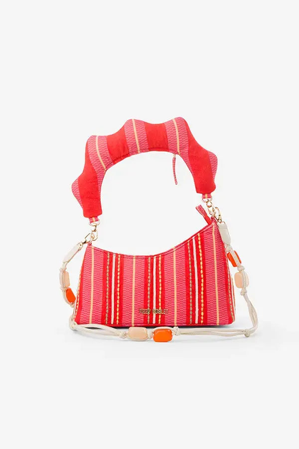 Stripe Club : Shoulder Bag - Fizzy Goblet - Handcrafted