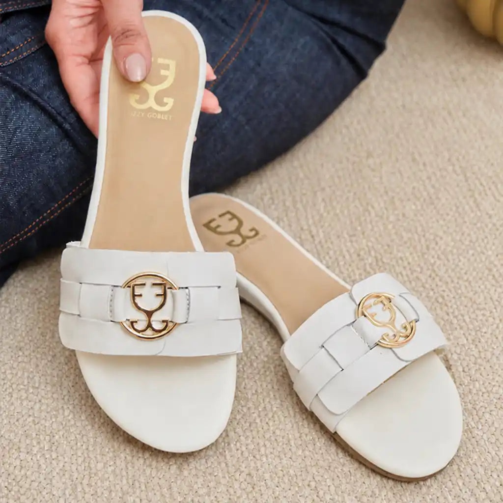 White on Cue : Sandal Heels