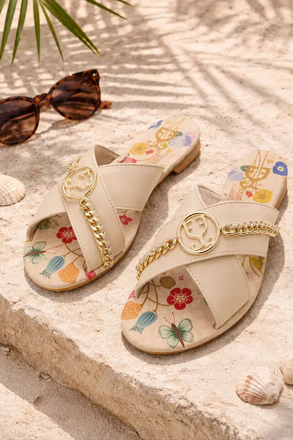 Wildflower Child : Criss Cross Sliders - Handcrafted - Indian - Fizzy Goblet