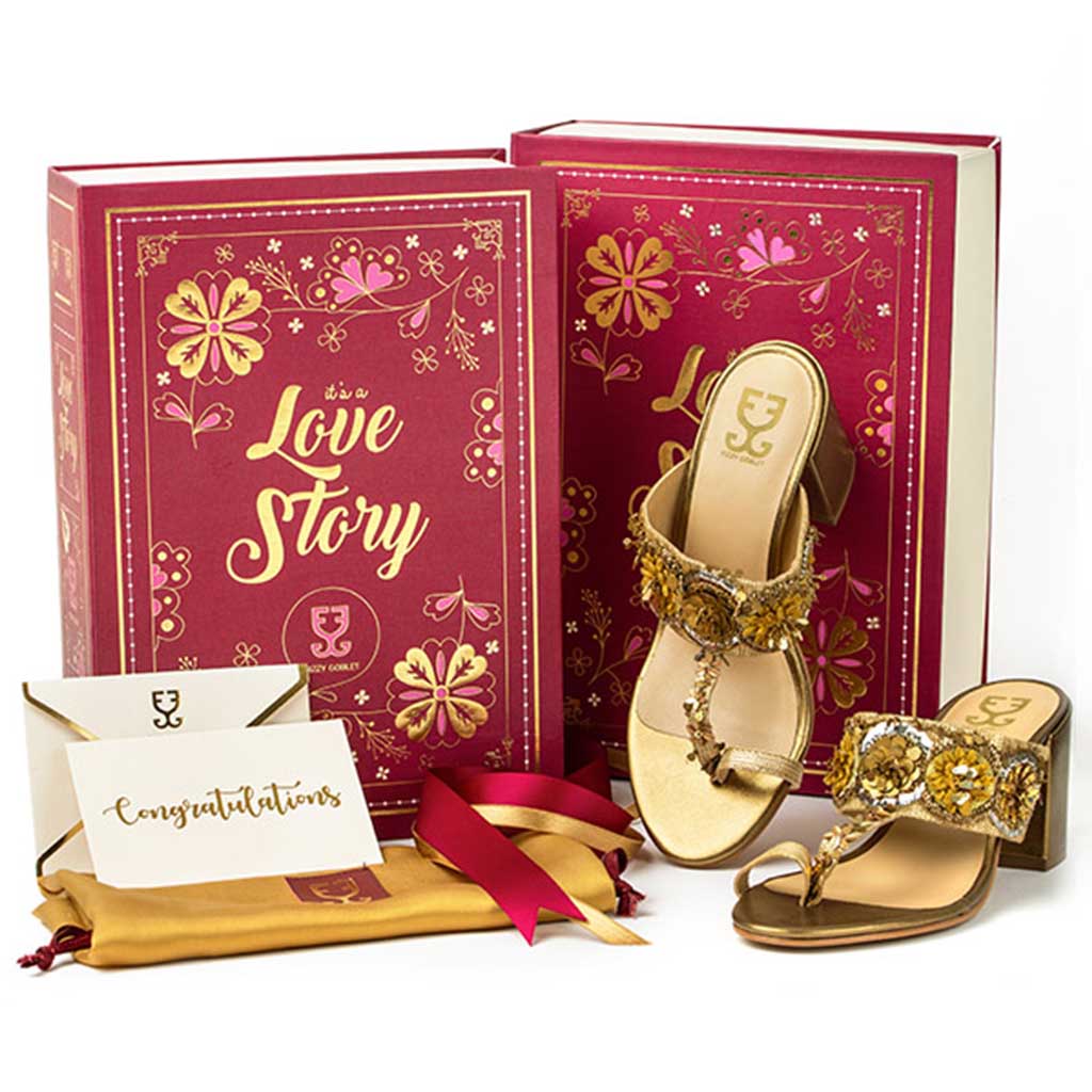 Love Story Box - Golden Jalebi Heels