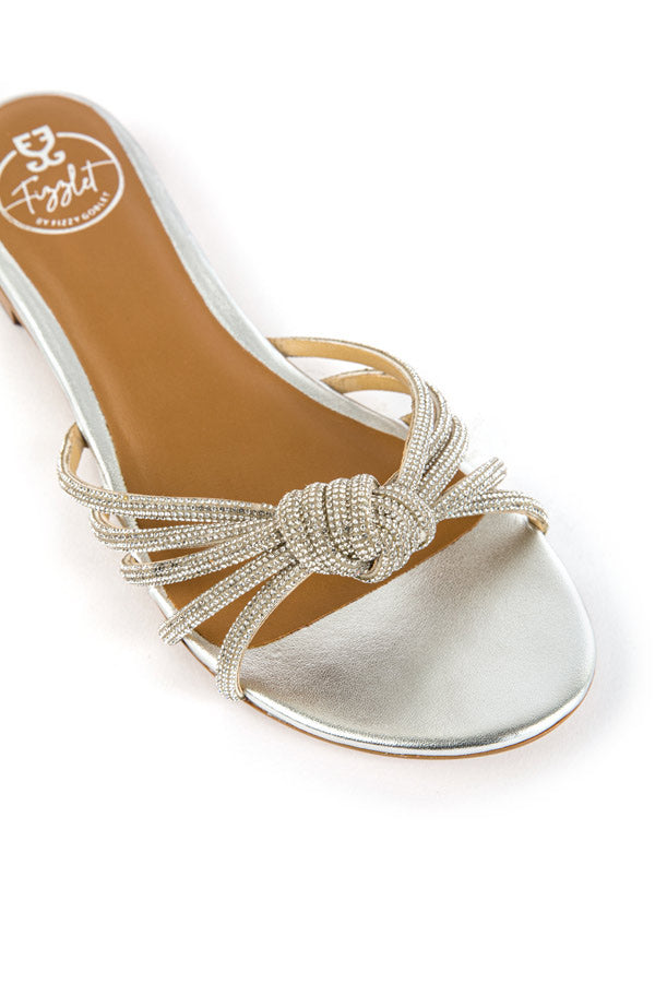 Mambo : Knot Flats - Silver