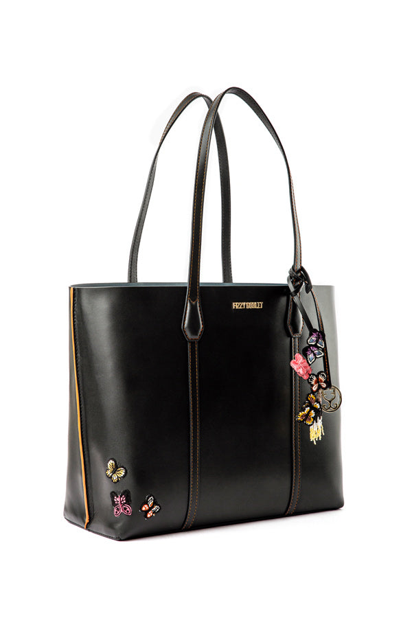 Fizzy Tote Leather – Black